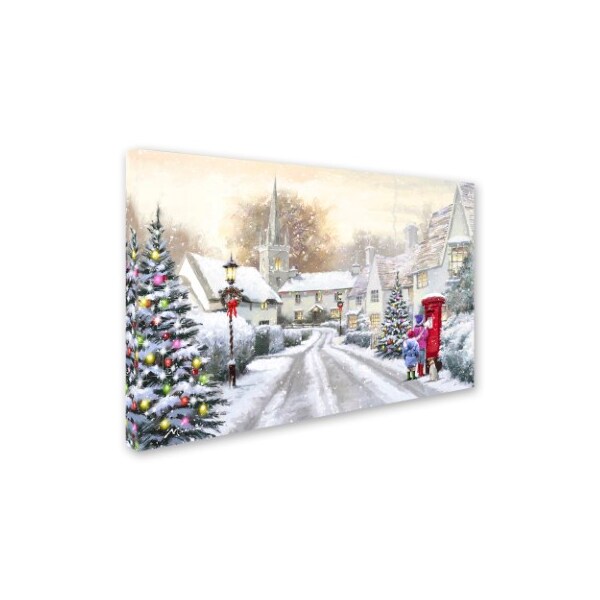 The Macneil Studio 'Snowy Village' Canvas Art,16x24